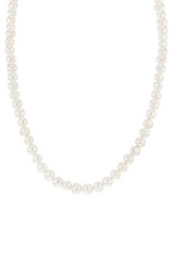 handsome little silver 6mm pearl teens necklace